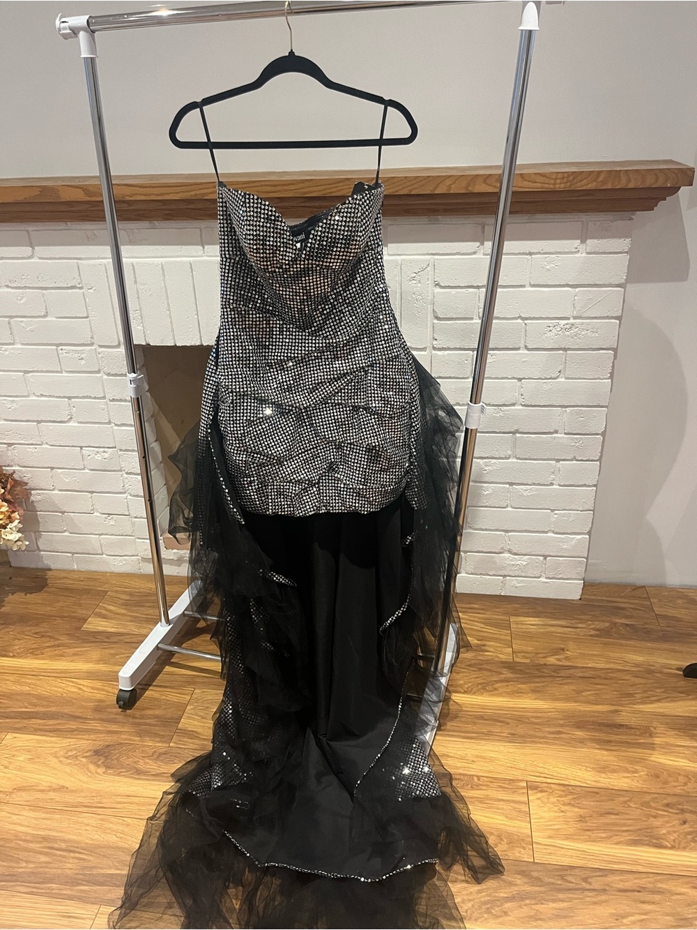 Jovani Black Rhinestone Gown | Strapless Formal Dress | Prom Gala Evening |